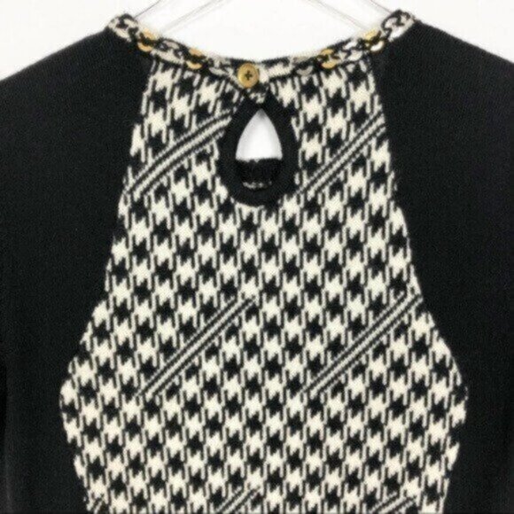 Anthropologie Nanette Lepore Black Merino Midi Dress Size Medium - Picture 9 of 10